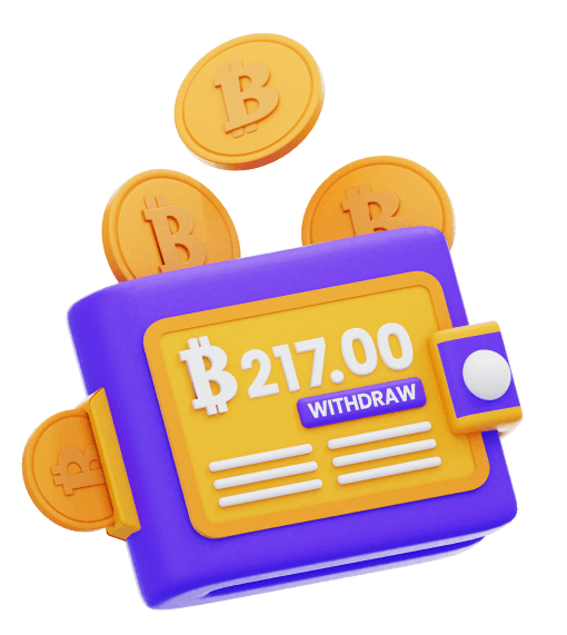 Crypto wallet with coins