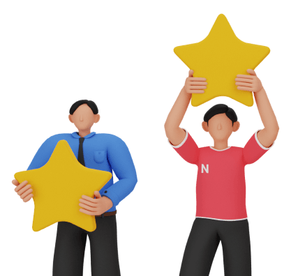 People holding stars